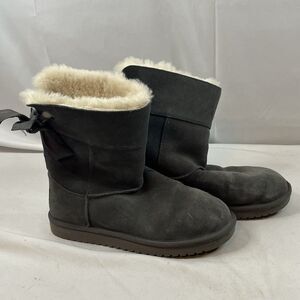 Koolaburra By UGG Short Boots Style #1108610 Women's Size 9 Grey Faux Fur Lined
